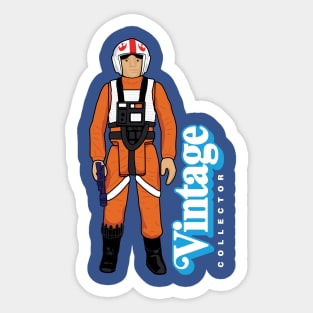 Vintage Collector T-65 Star Fighter Pilot action figure T-Shirt Sticker